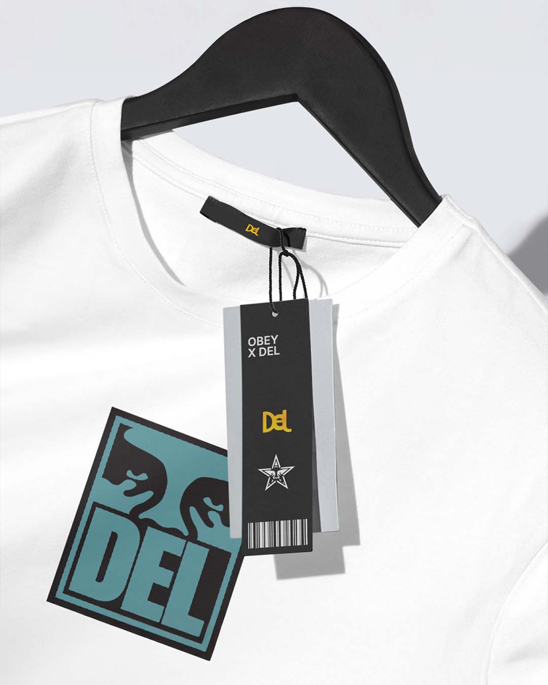 OBEY x DEL Graphic T-Shirt and Custom Tag